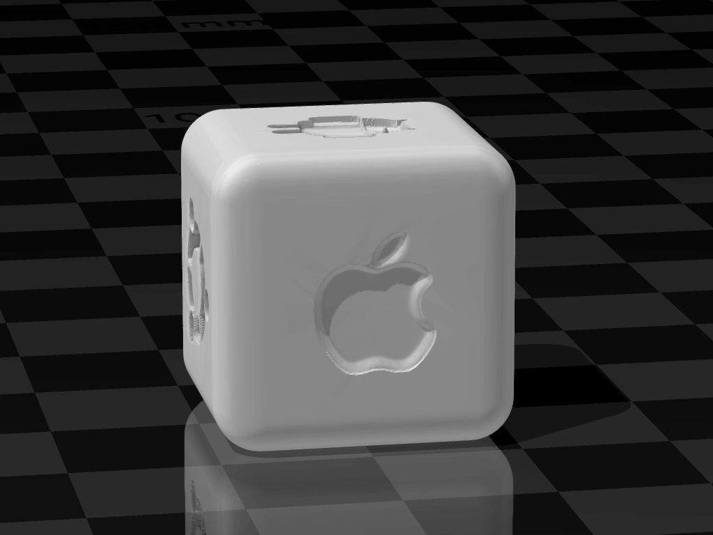 Operating Systems dice 3D print model_2