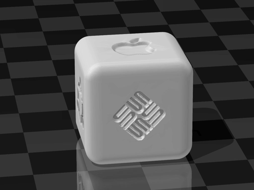 Operating Systems dice 3D print model_3
