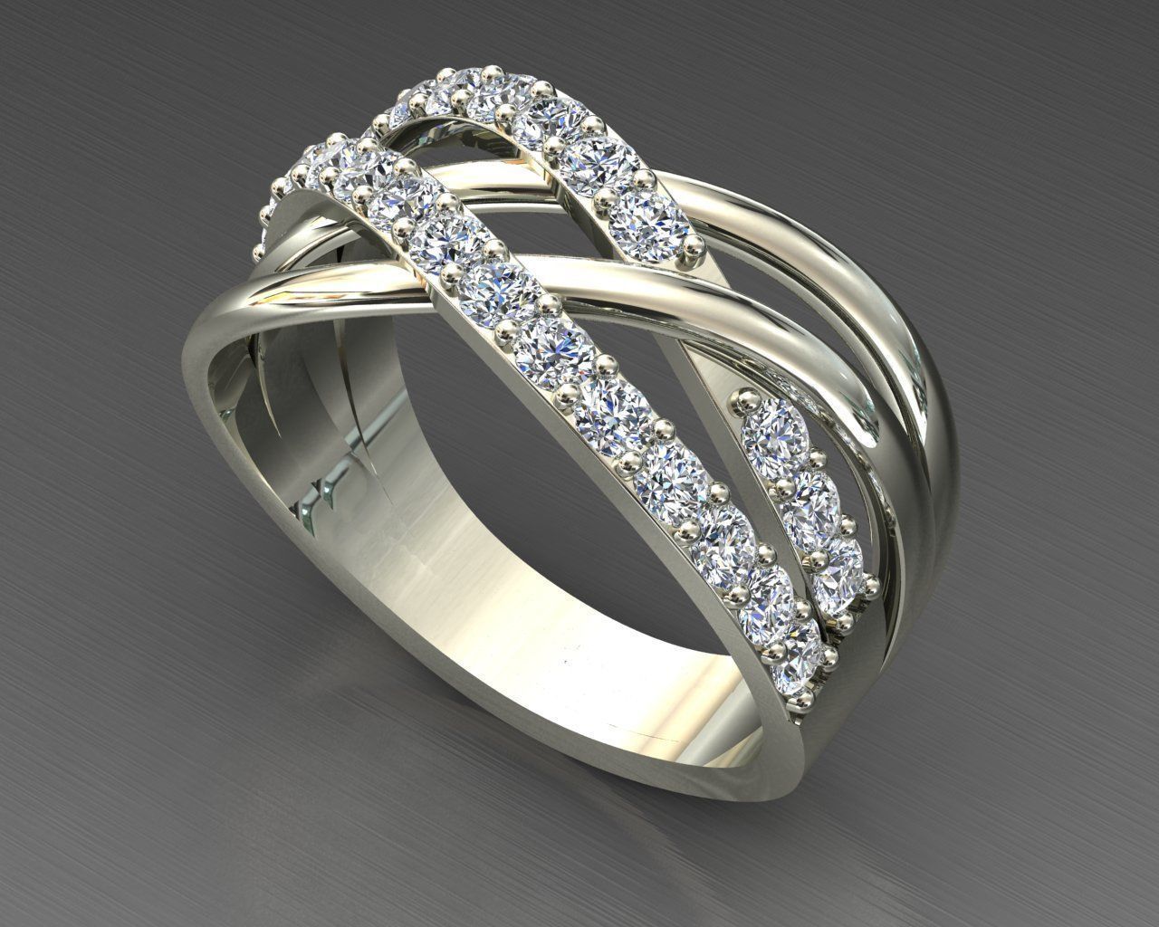 Diamond Ring Crossover 3D print model_3