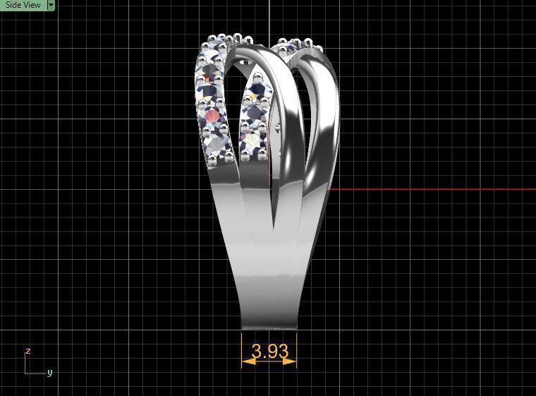 Diamond Ring Crossover 3D print model_9