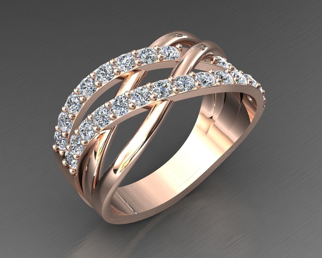 Diamond Ring Crossover 3D print model_2