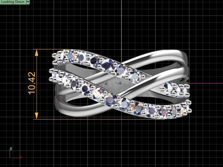 Diamond Ring Crossover 3D print model_8