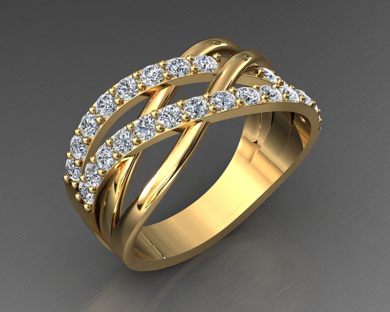 Diamond Ring Crossover 3D print model_5