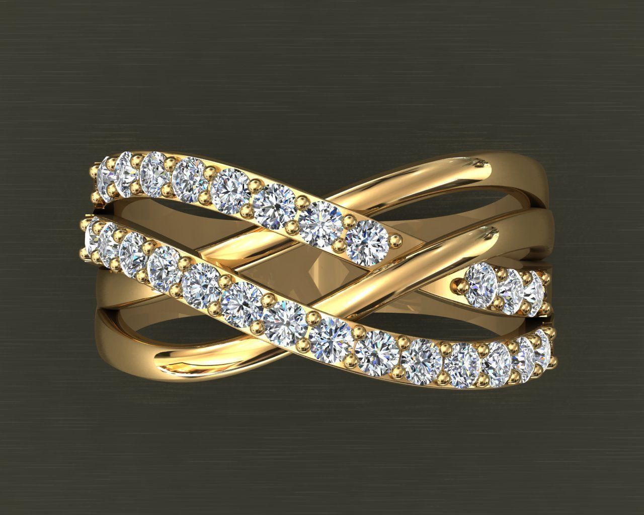 Diamond Ring Crossover 3D print model_1