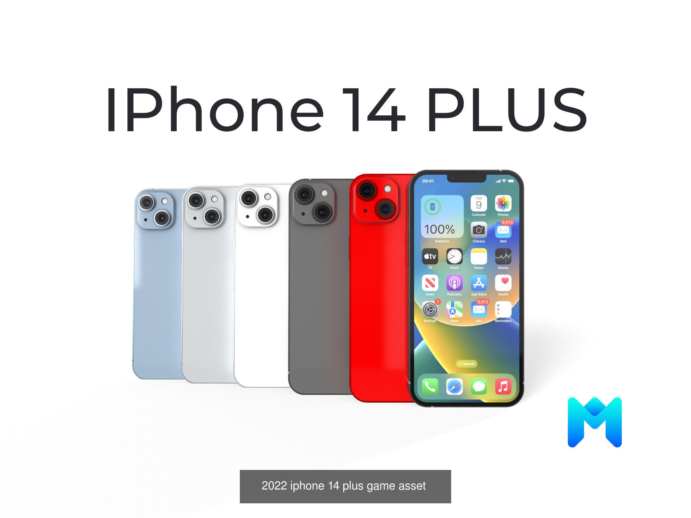 pbr lowpoly modern phone pack for games 3D Model Collection_5