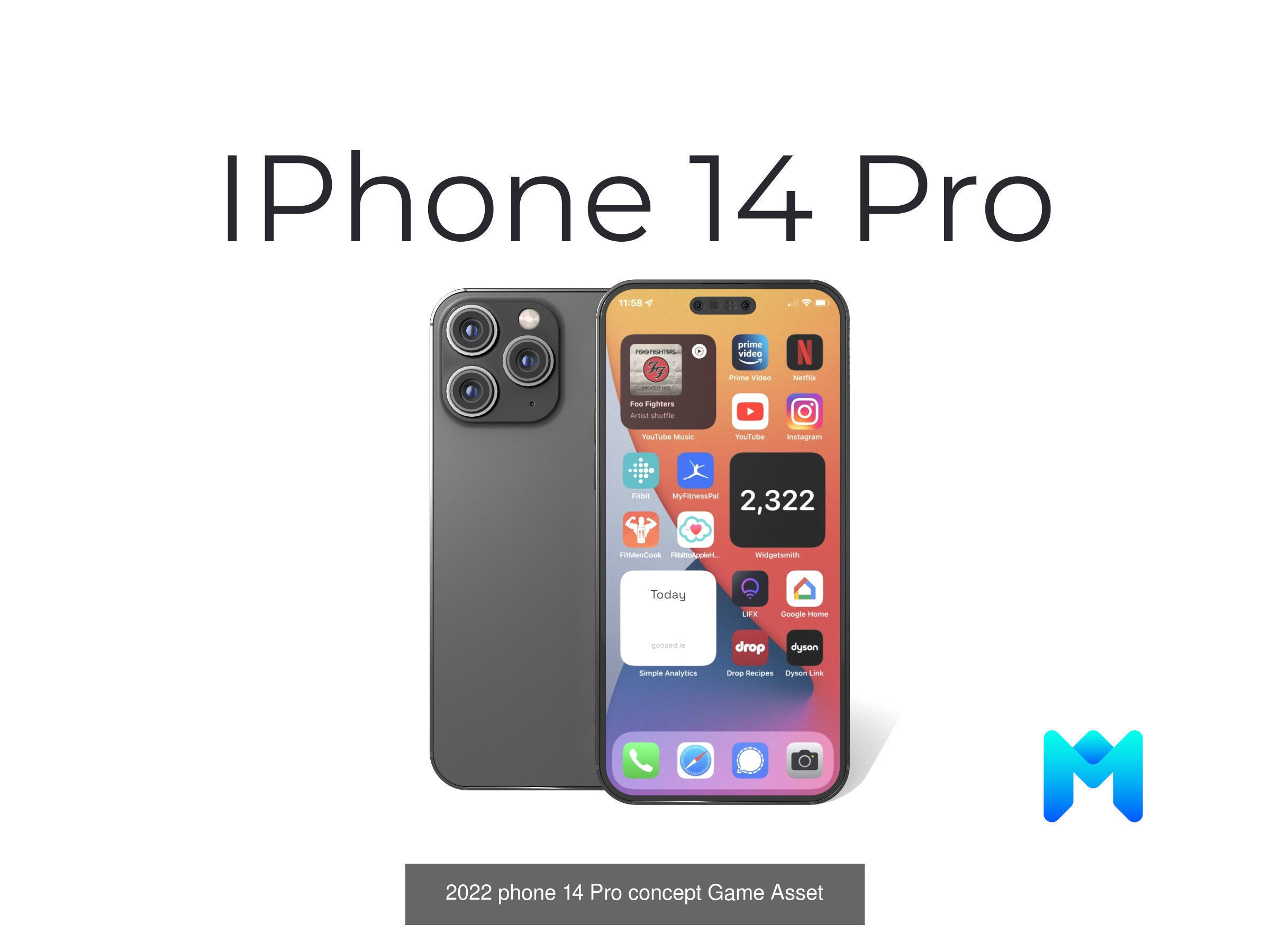 pbr lowpoly modern phone pack for games 3D Model Collection_6