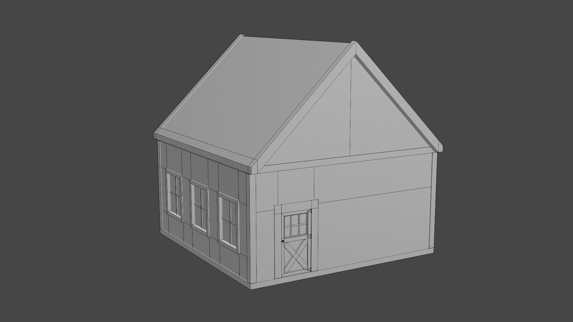 Barn Workshop Low-poly 3D model_15