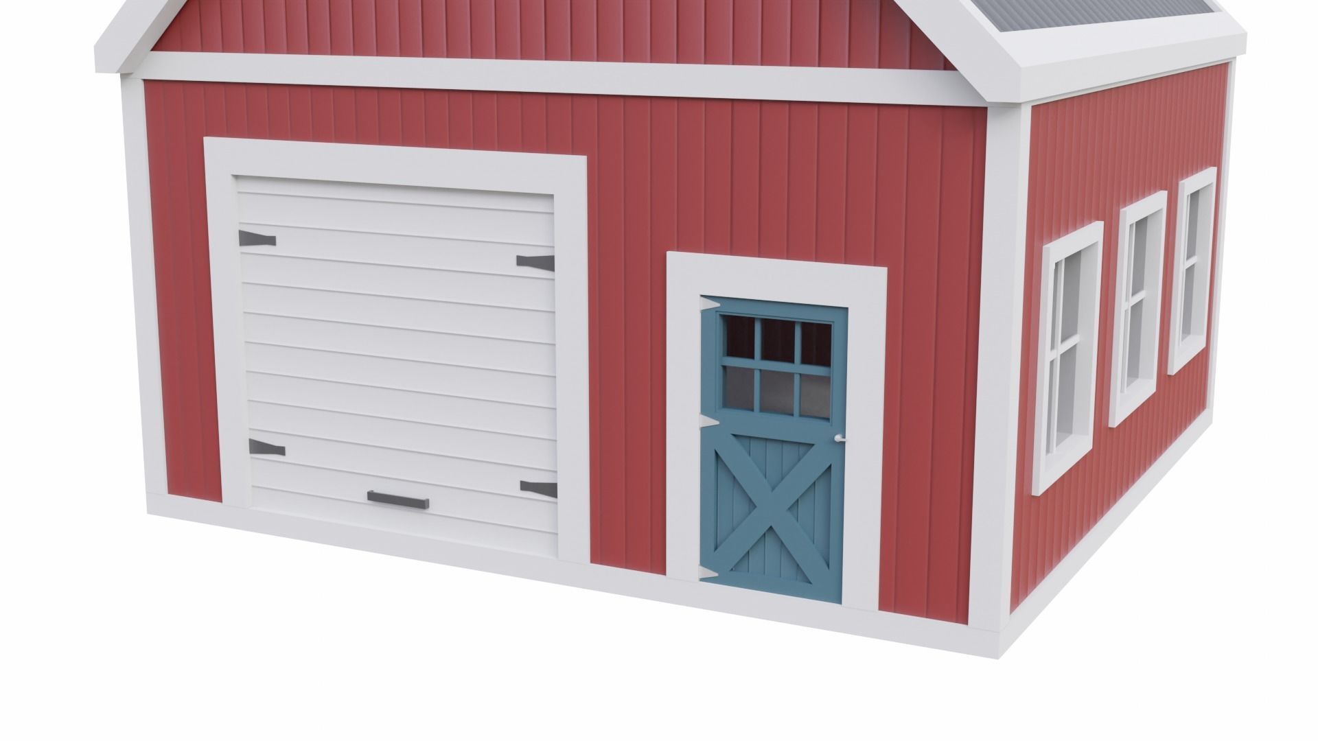 Barn Workshop Low-poly 3D model_5