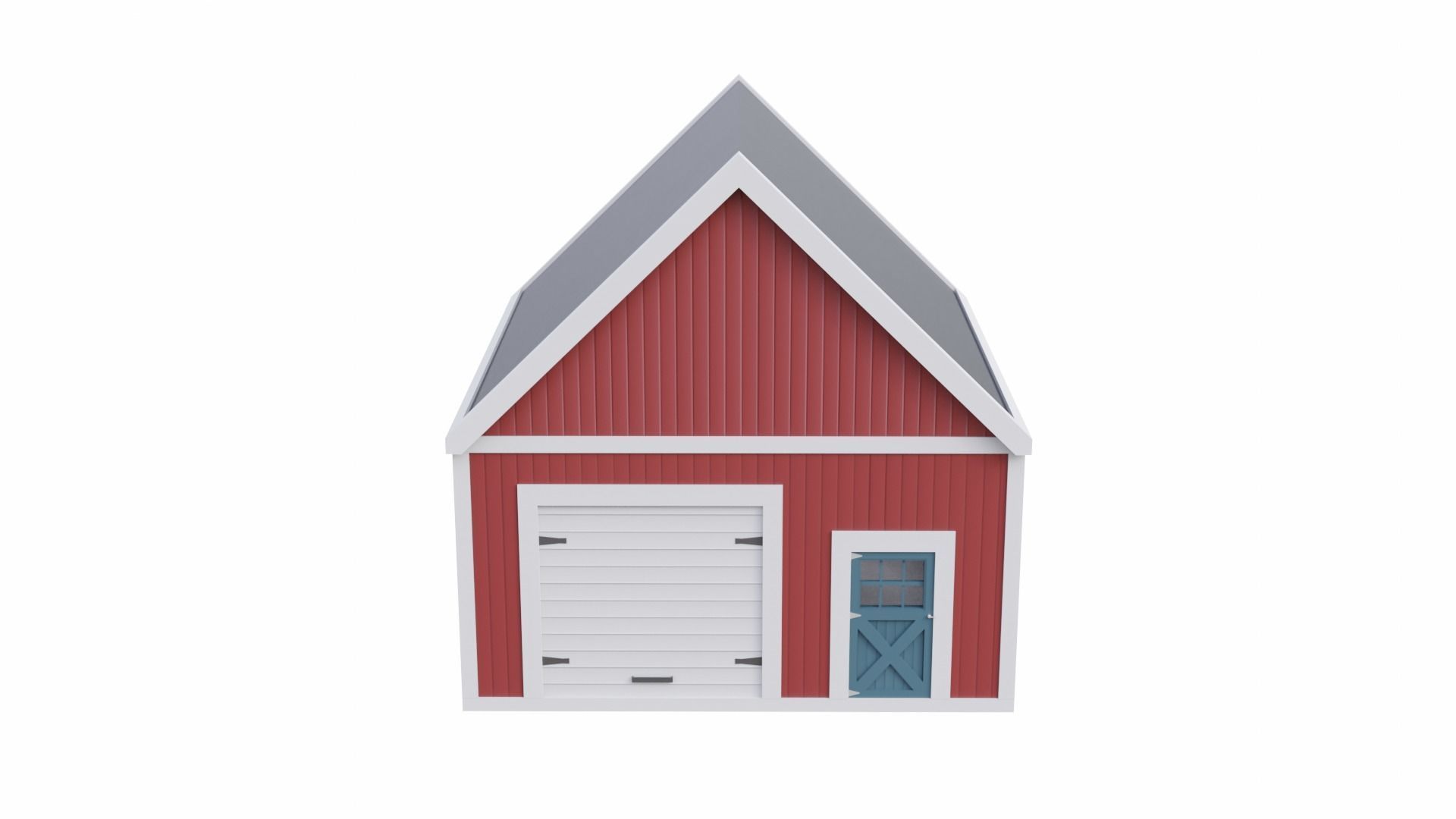 Barn Workshop Low-poly 3D model_3