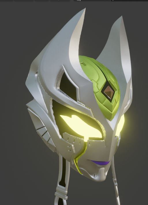 Dark Giant Carmaera Karumila 3D printable helmet 3D print model_3