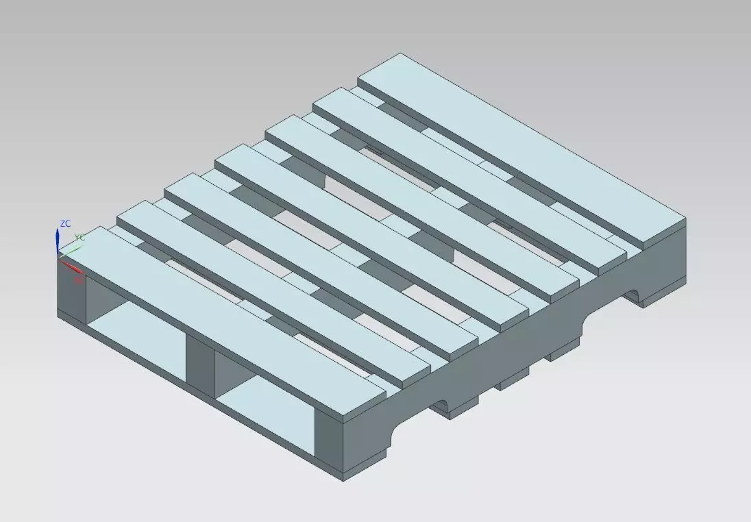 Wooden Pallet Low-poly 3D model_0