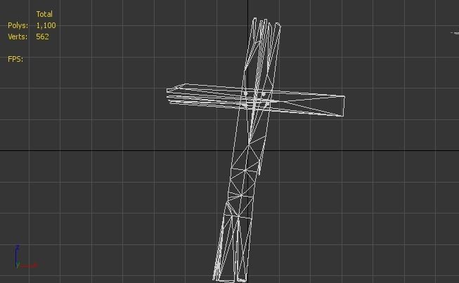 Handmade Old Cross - PBR Low-poly 3D model_4