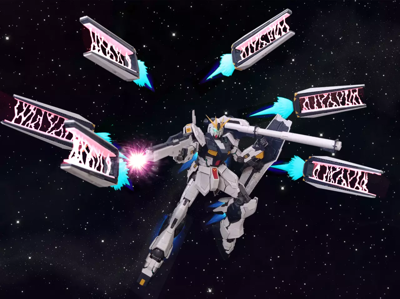 Effect part for MG Nu Gundam Ver Ka 3D print model_0