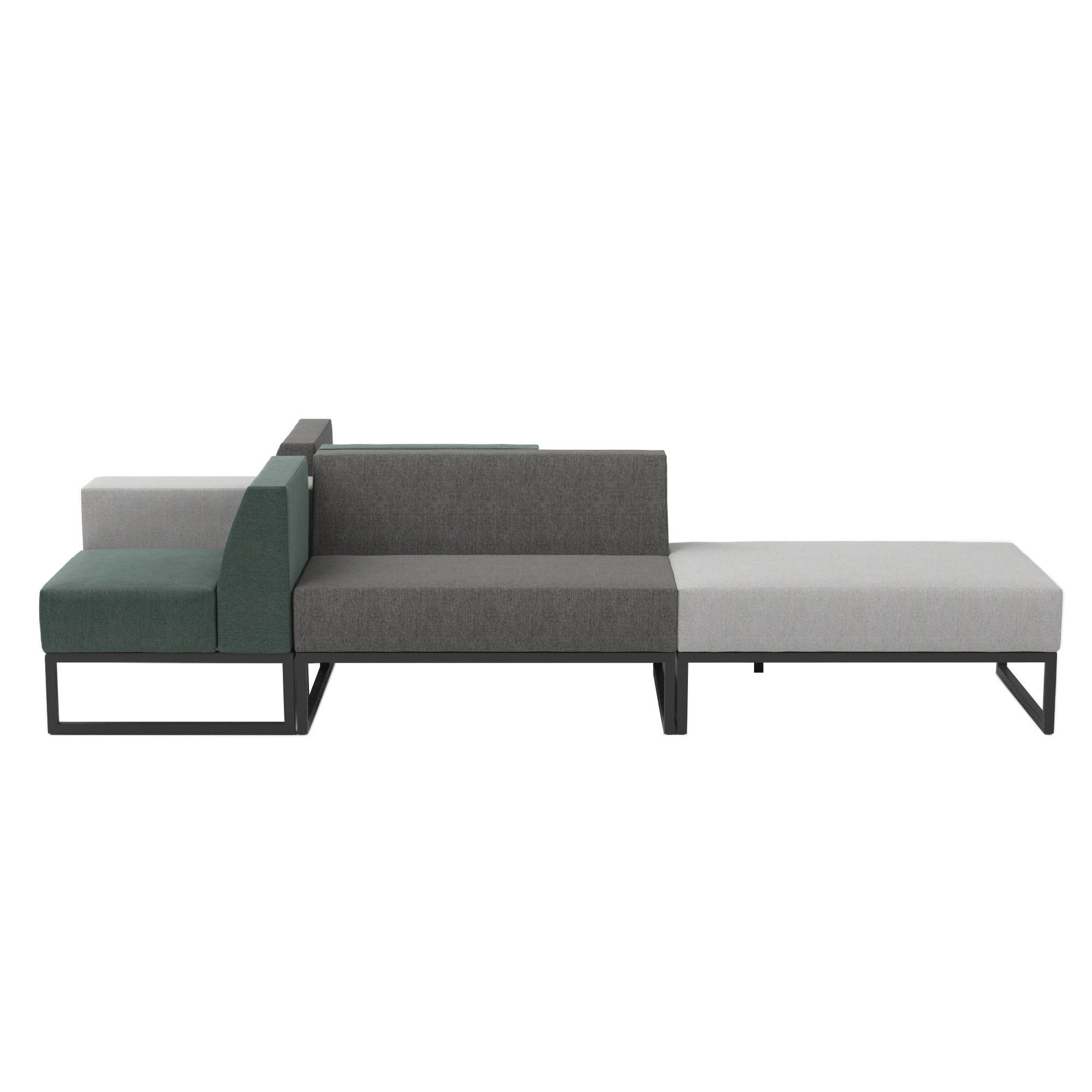 Brick modular Island sofa 3D model_8