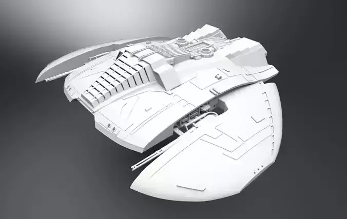 Cylon Raider Blood and Chrome Scale 3D print model