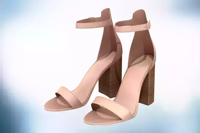 Leather Ankle Strap Heels