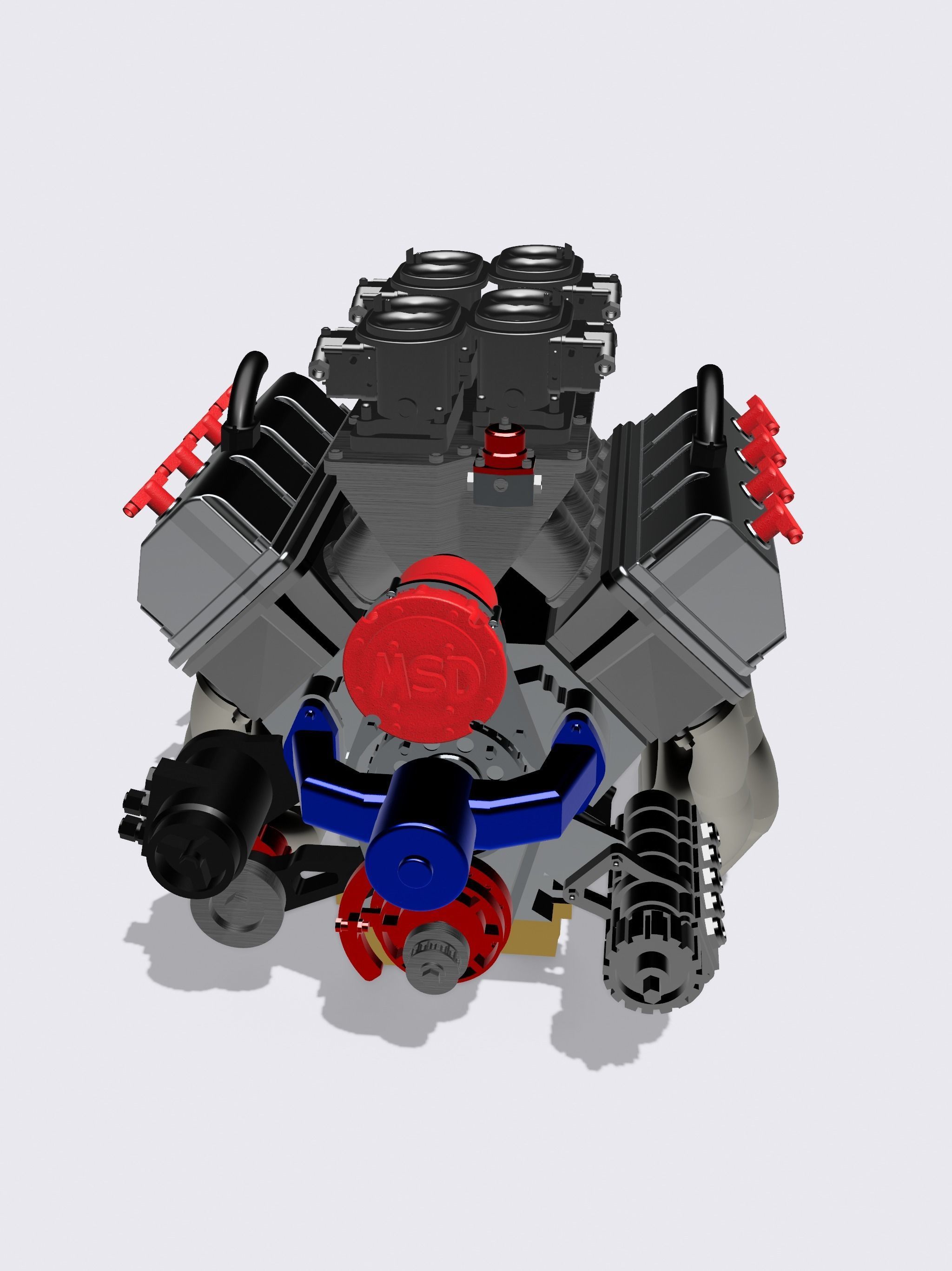 PRO STOCK HEMI COMPLETE HIGH DETAIL 3D PRINT MODEL 3D print model_7