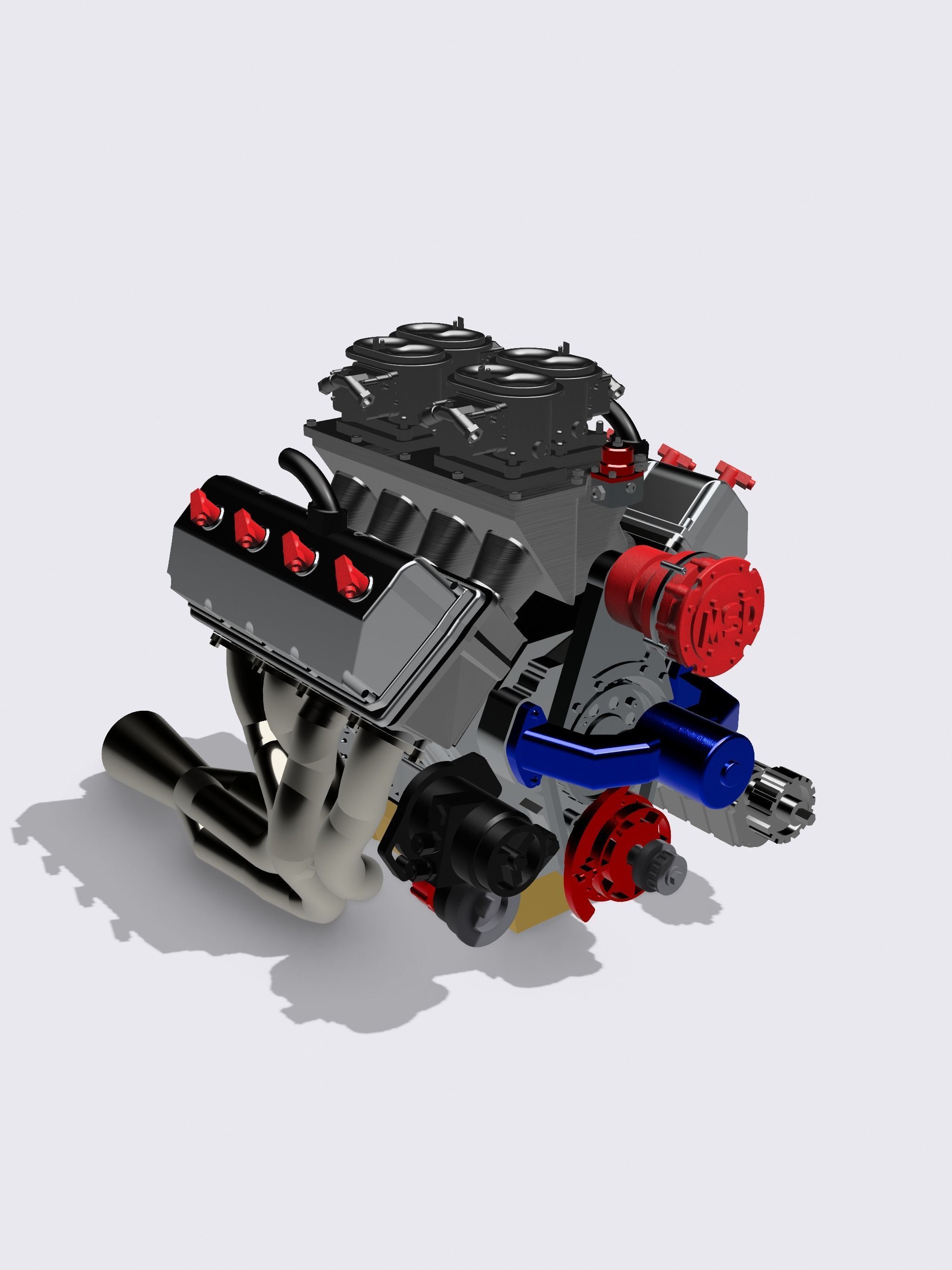 PRO STOCK HEMI COMPLETE HIGH DETAIL 3D PRINT MODEL 3D print model_11