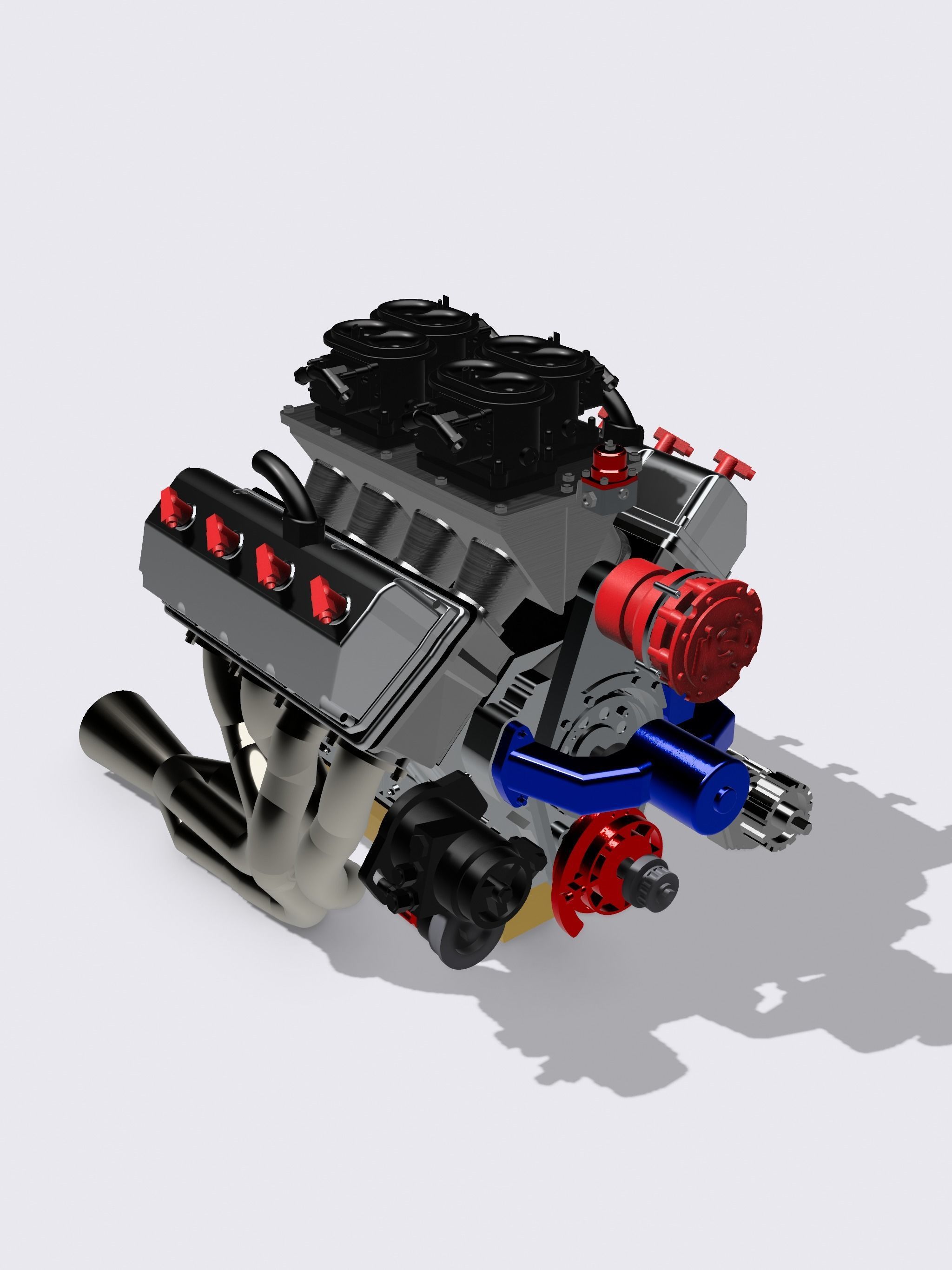 PRO STOCK HEMI COMPLETE HIGH DETAIL 3D PRINT MODEL 3D print model_8