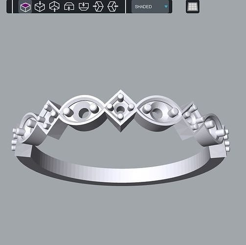 Small Diamond Ring  Free 3D print model