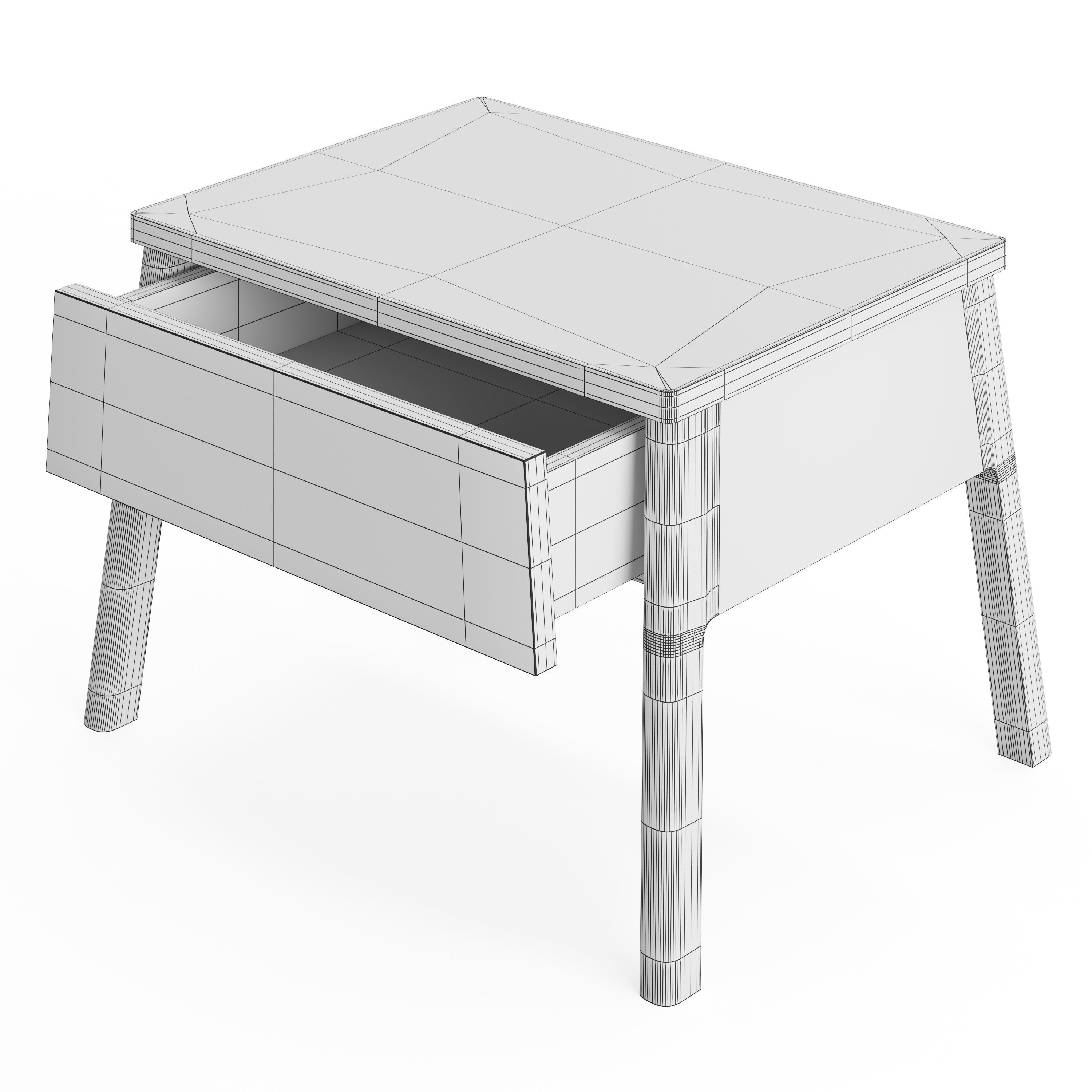 Air - Bedside Drawer Table 3D model_6