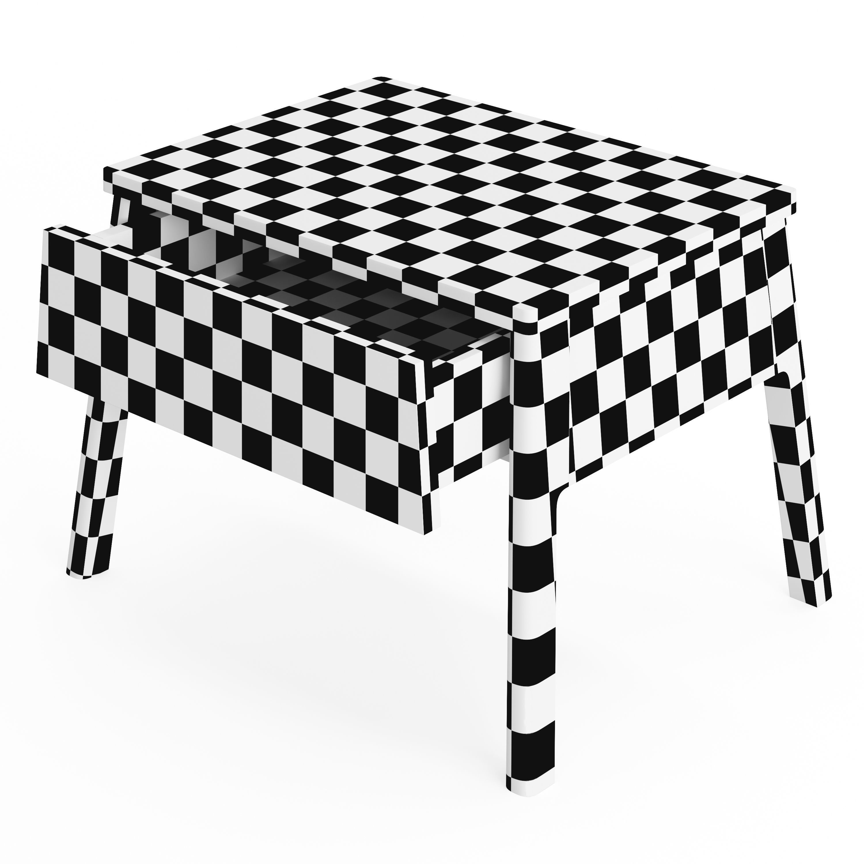 Air - Bedside Drawer Table 3D model_7