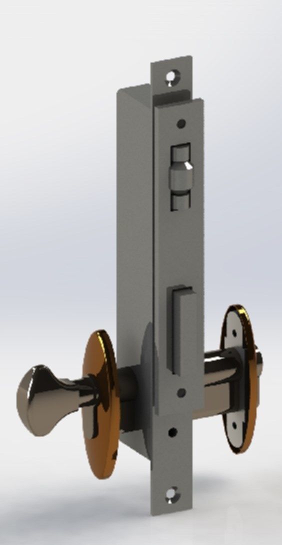 Aluminum doors ALT W72 3D model_7