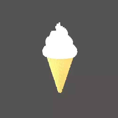 Voxel Ice Cream Cone v1 001