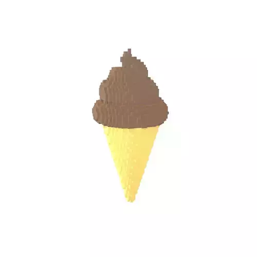 Voxel Ice Cream Cone v1 002