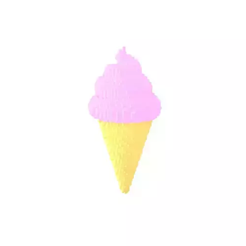 Voxel Ice Cream Cone v1 005