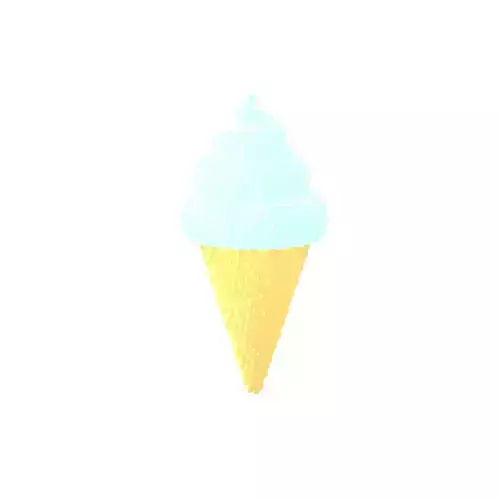 Voxel Ice Cream Cone v1 006