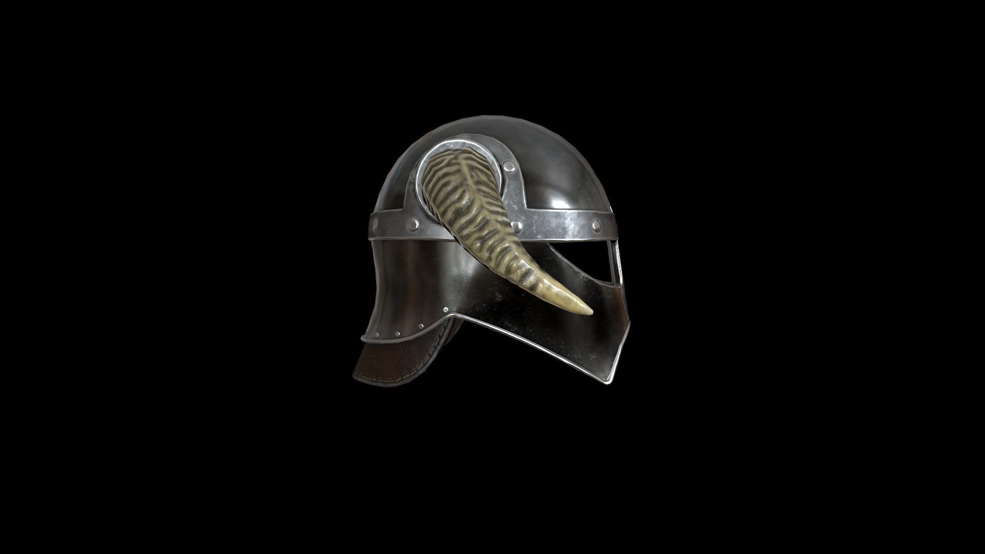 Viking helmet v4 Low-poly 3D model_11