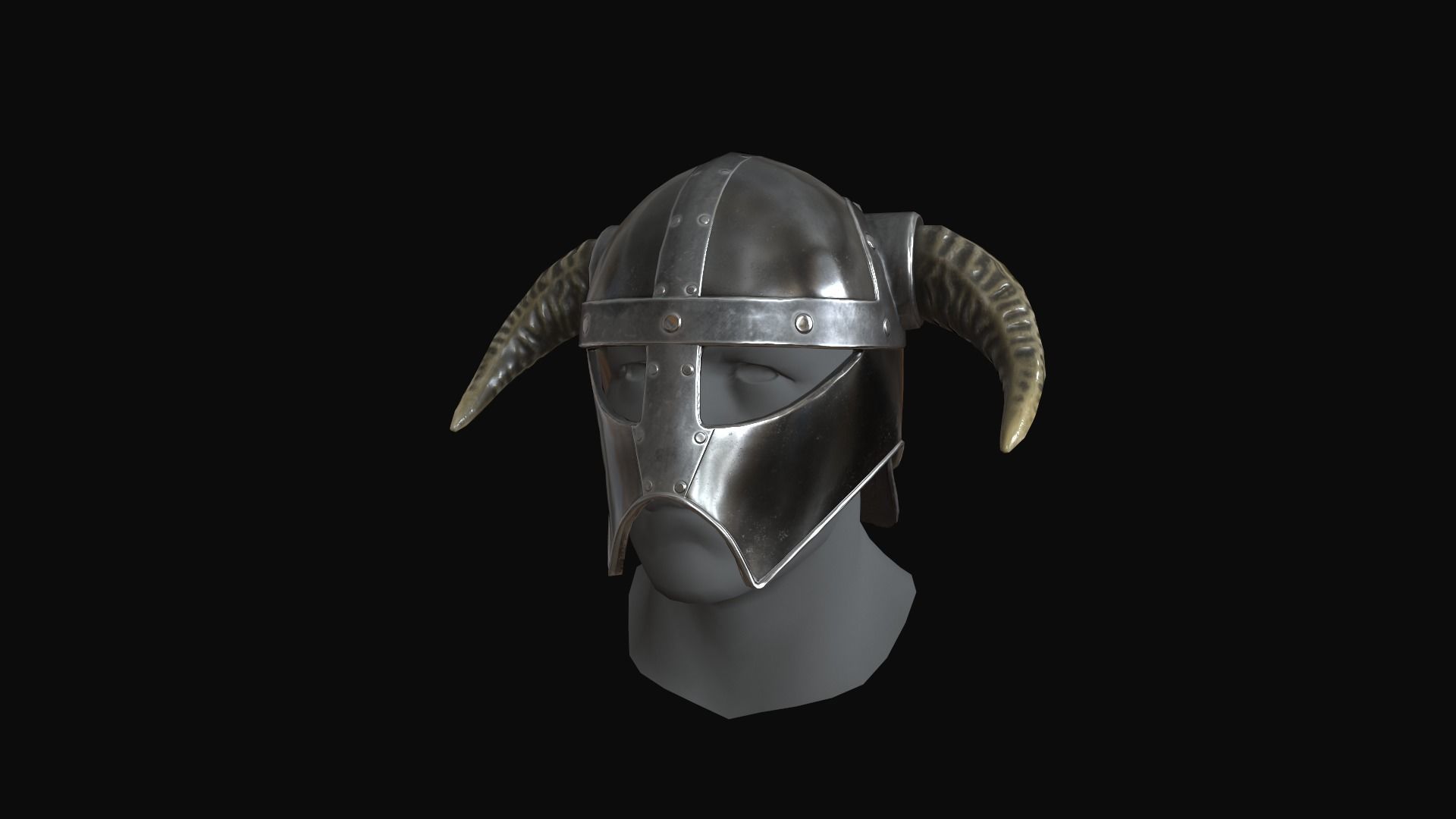 Viking helmet v4 Low-poly 3D model_2
