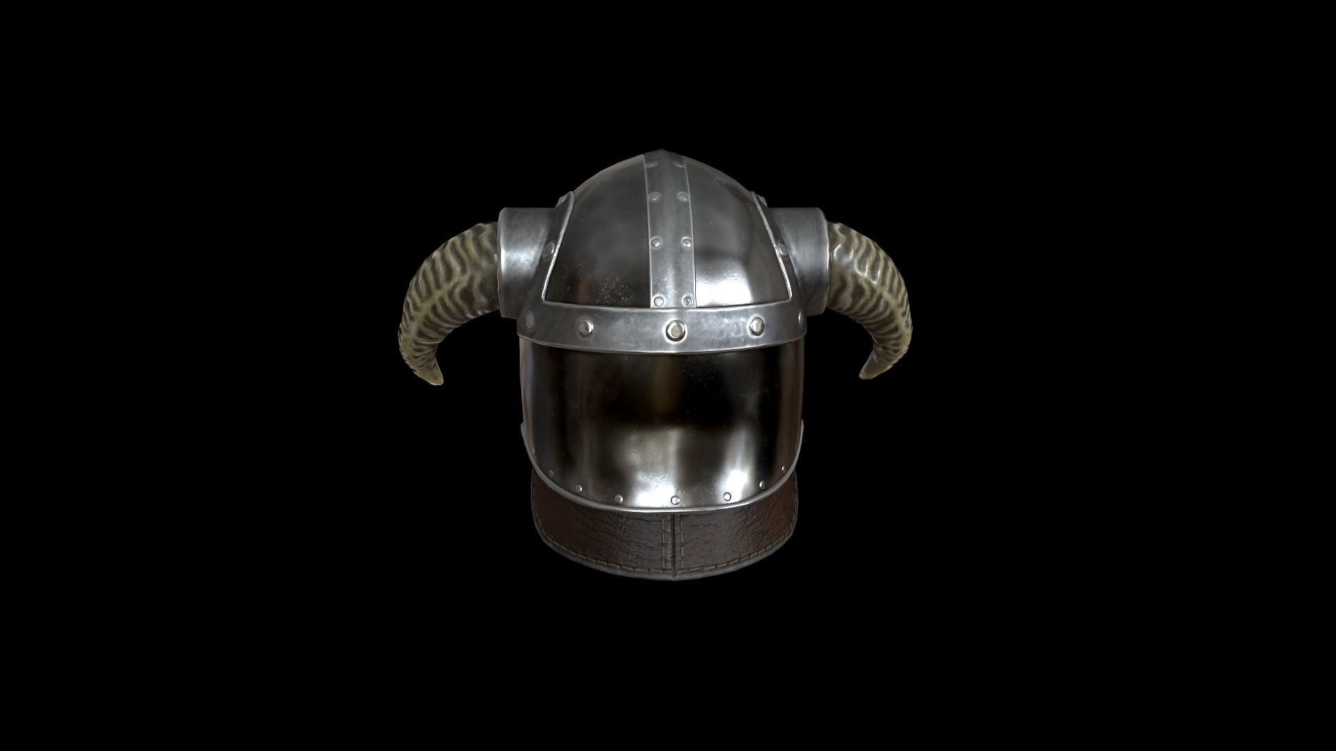 Viking helmet v4 Low-poly 3D model_9