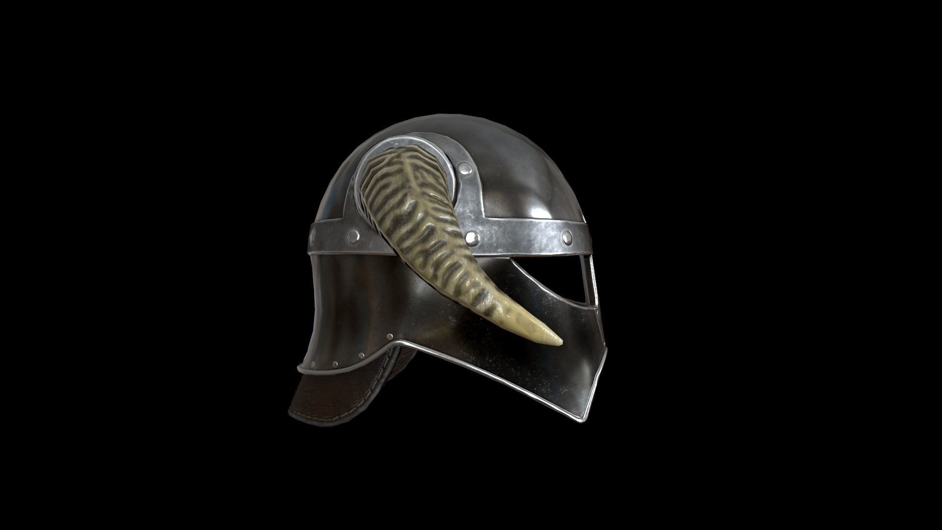 Viking helmet v4 Low-poly 3D model_13