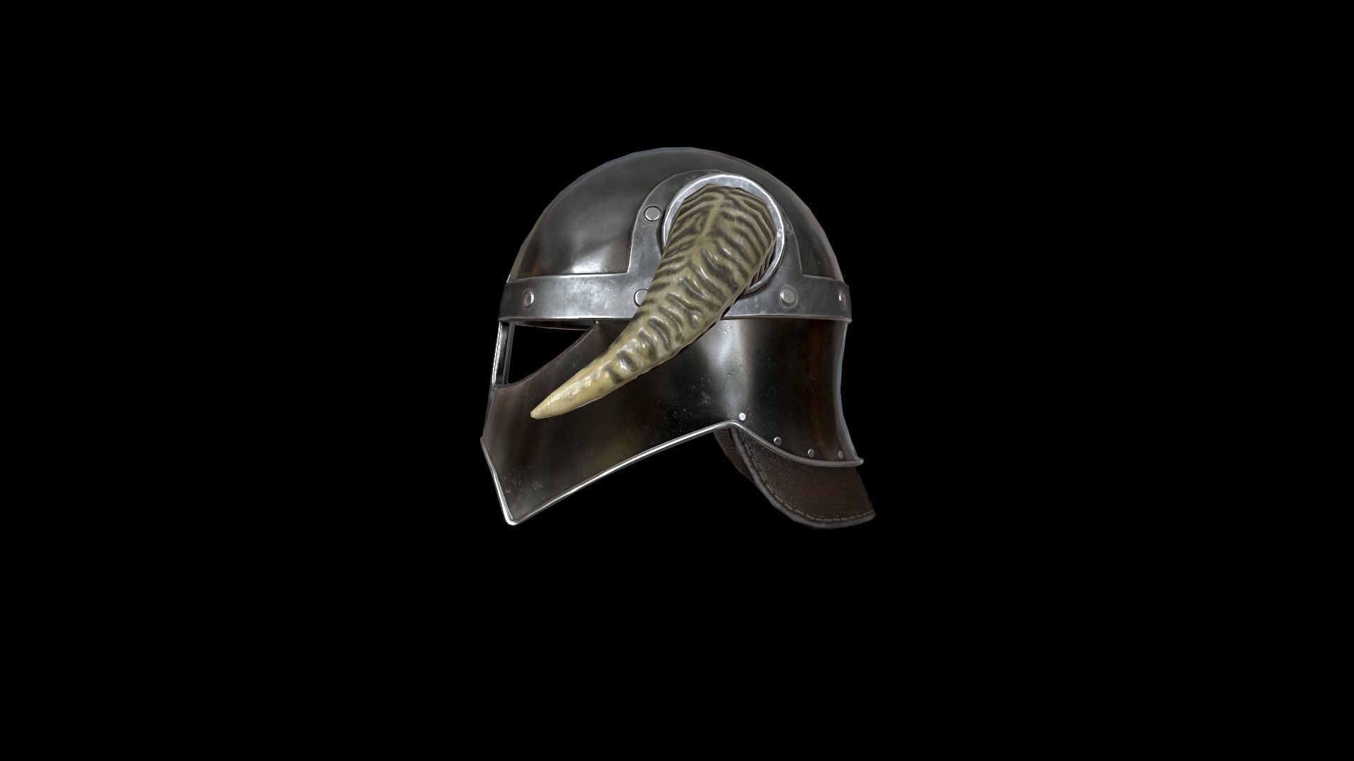 Viking helmet v4 Low-poly 3D model_5