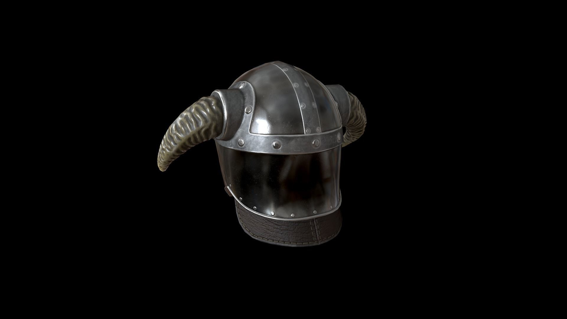 Viking helmet v4 Low-poly 3D model_8