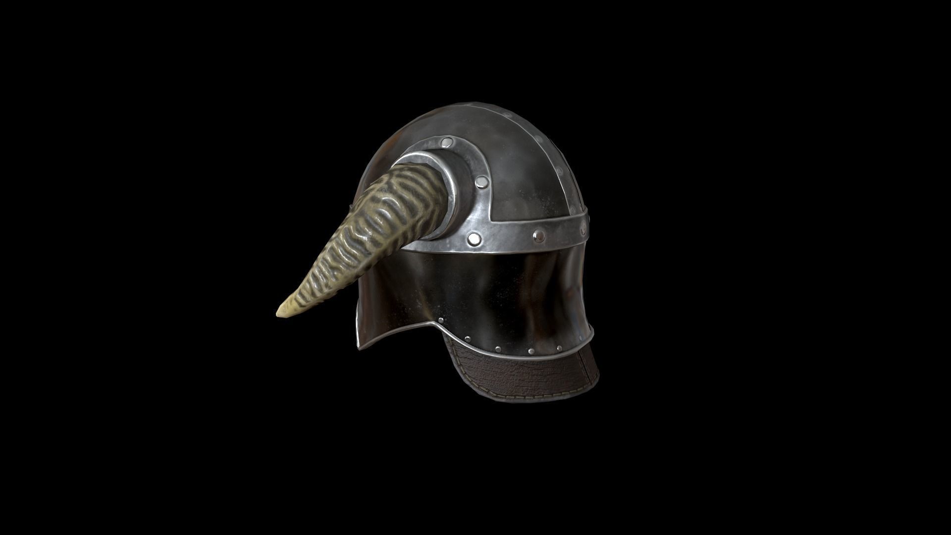 Viking helmet v4 Low-poly 3D model_7