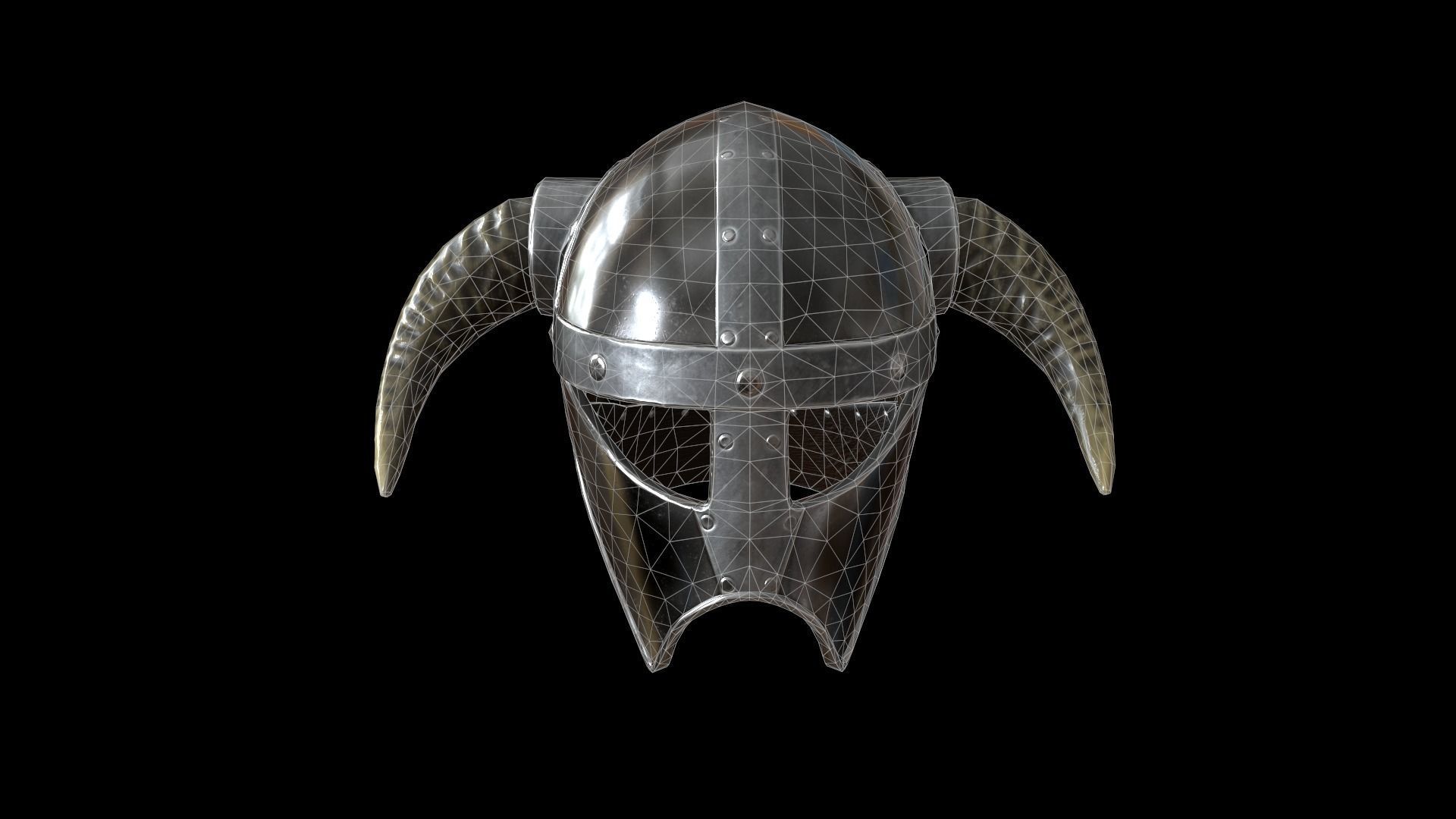 Viking helmet v4 Low-poly 3D model_17