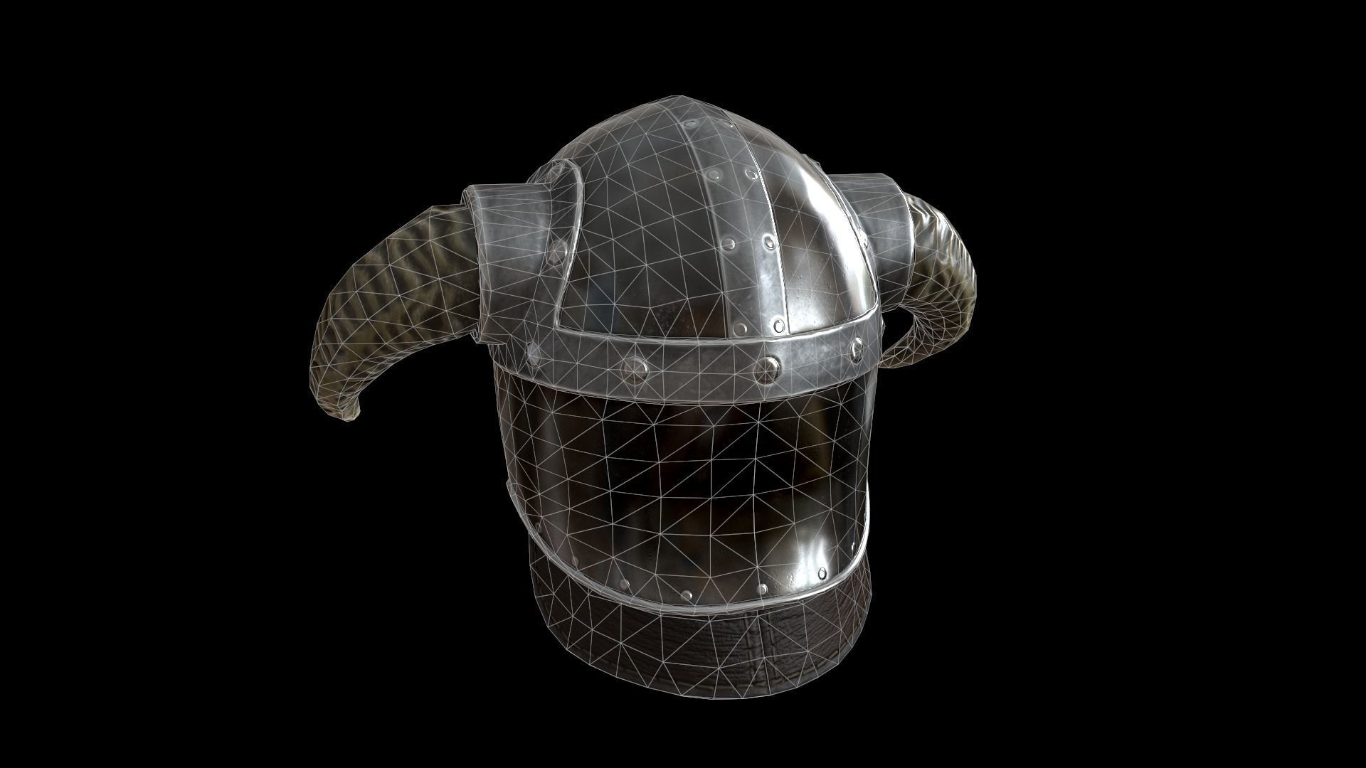 Viking helmet v4 Low-poly 3D model_18