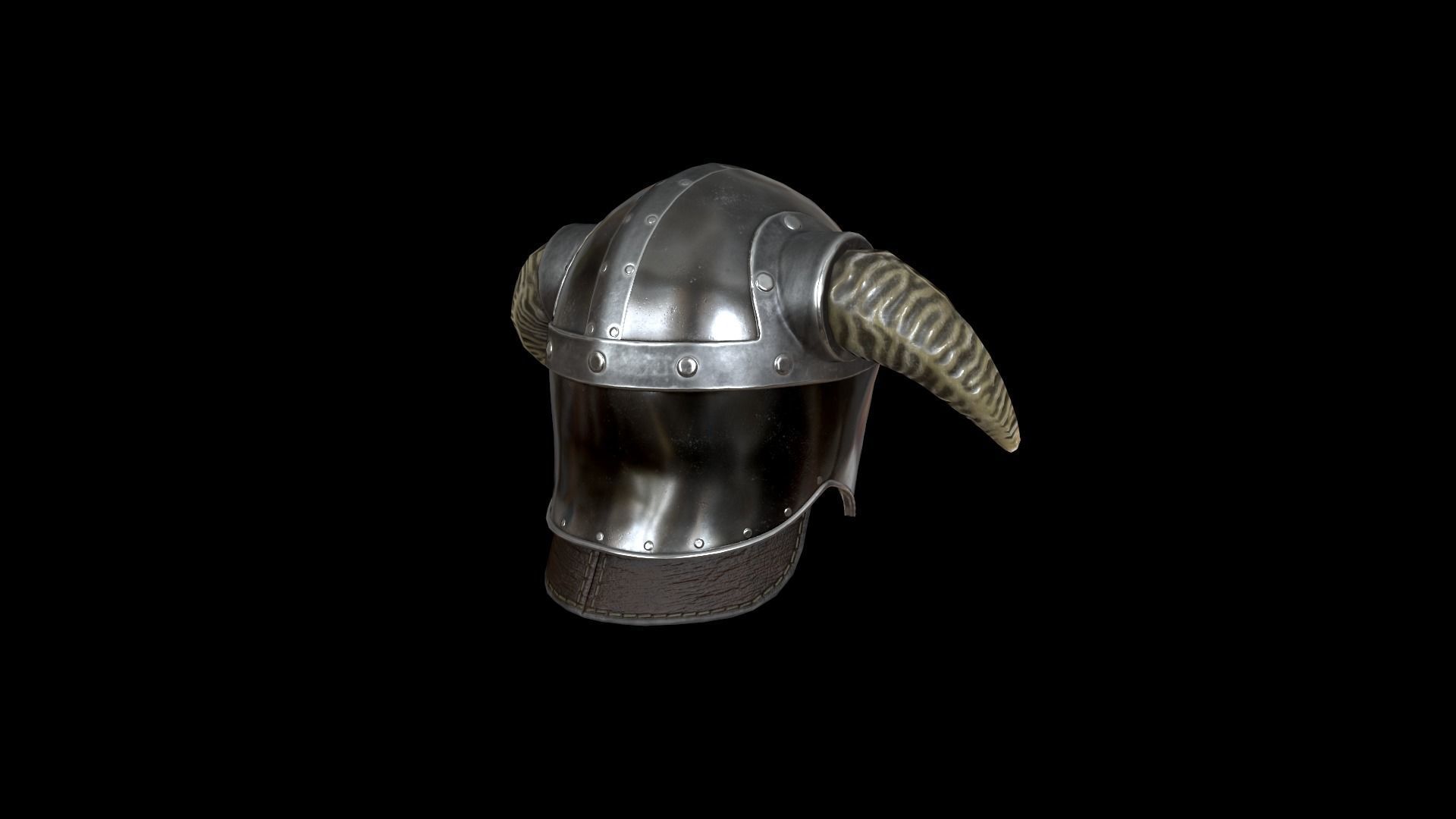 Viking helmet v4 Low-poly 3D model_10