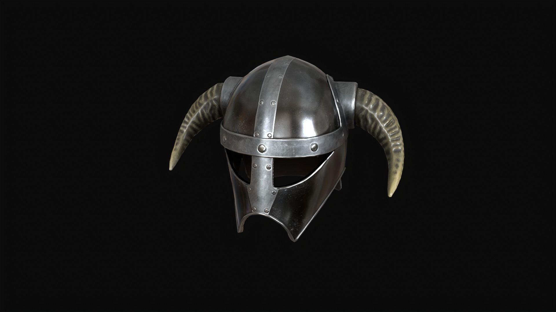 Viking helmet v4 Low-poly 3D model_4