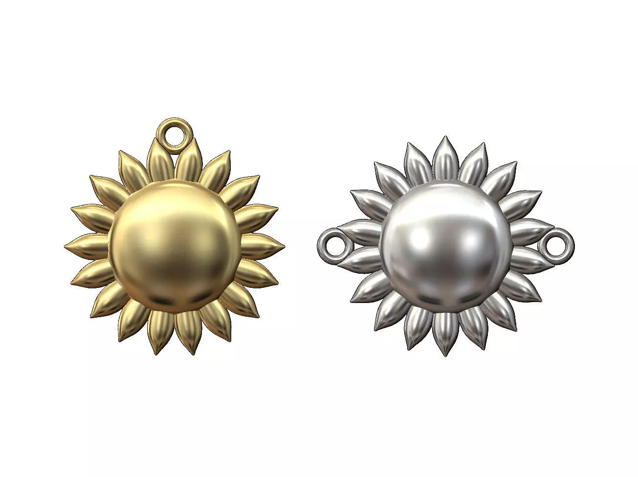 Sun pendant and bracelet charm 3D print model