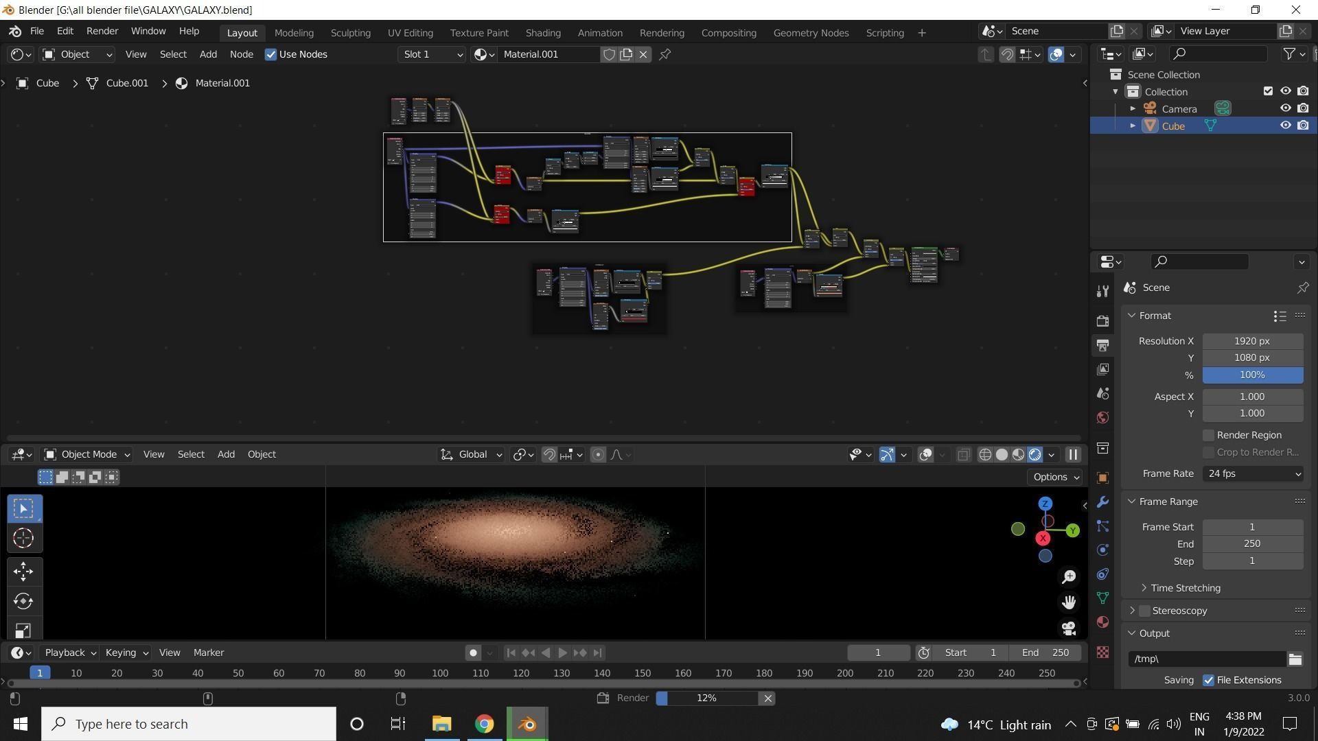 A very Beautiful realistic Galaxy Low-poly 3D model_16