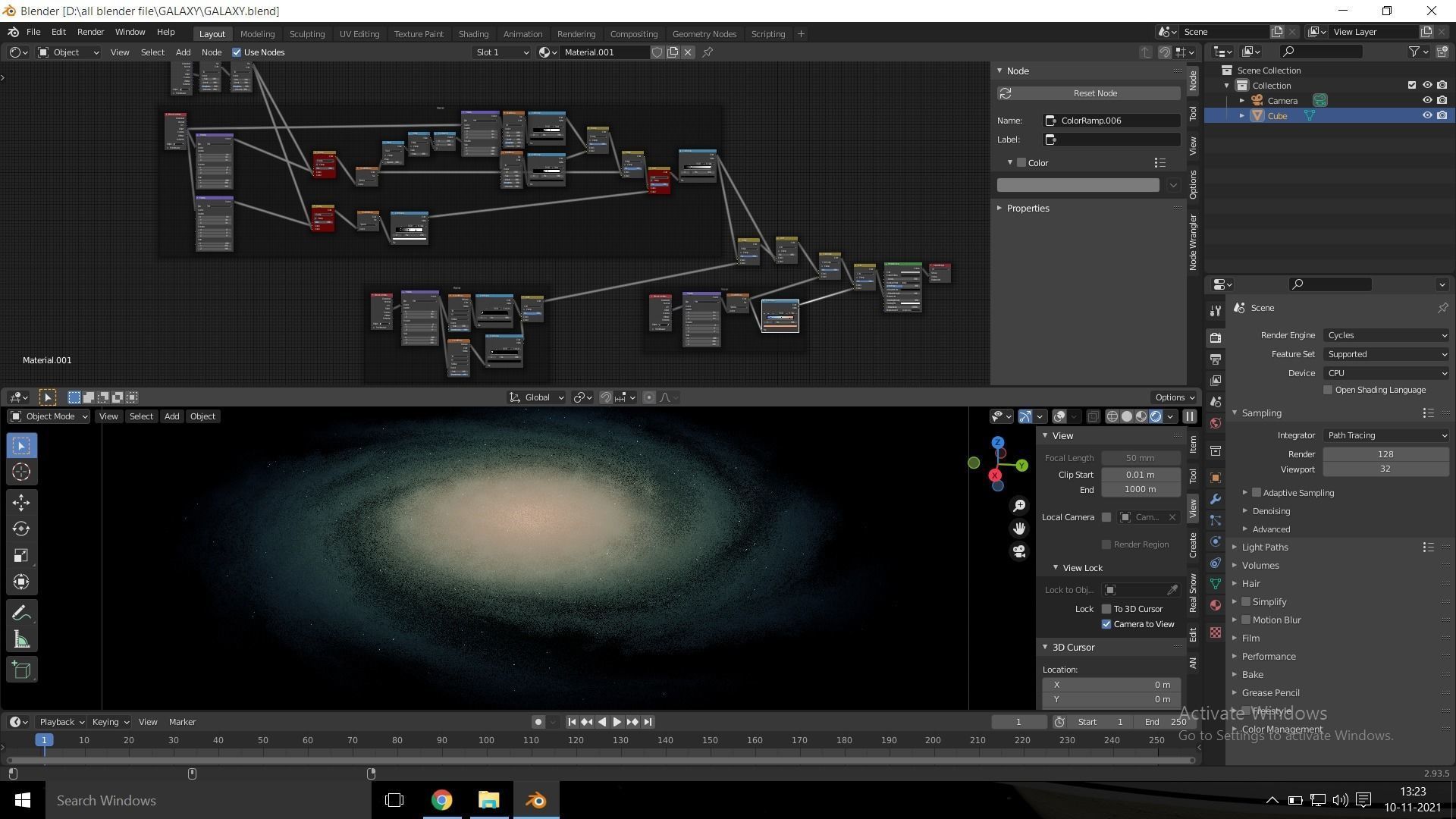 A very Beautiful realistic Galaxy Low-poly 3D model_13