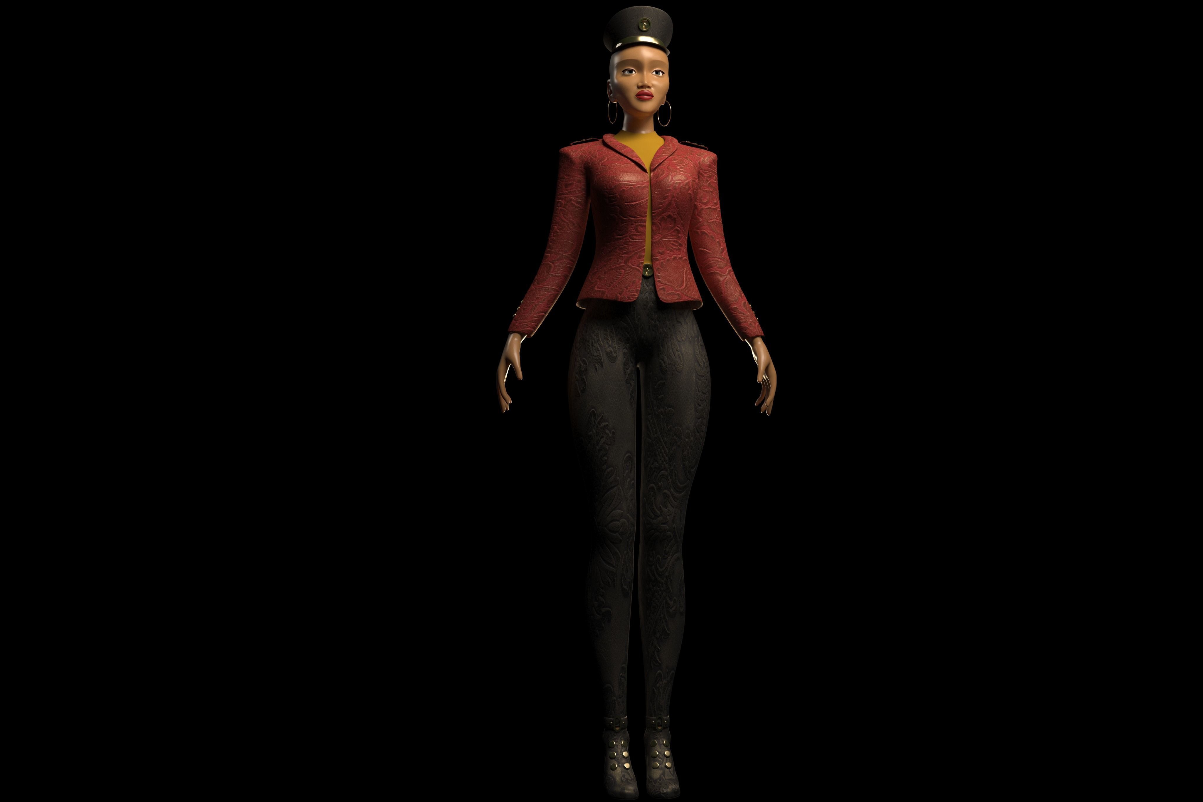 Liz character Model Low-poly 3D model_2