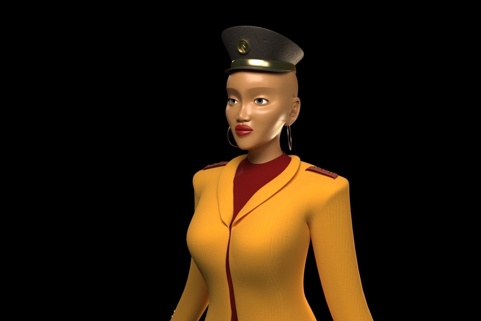 Liz character Model Low-poly 3D model_1