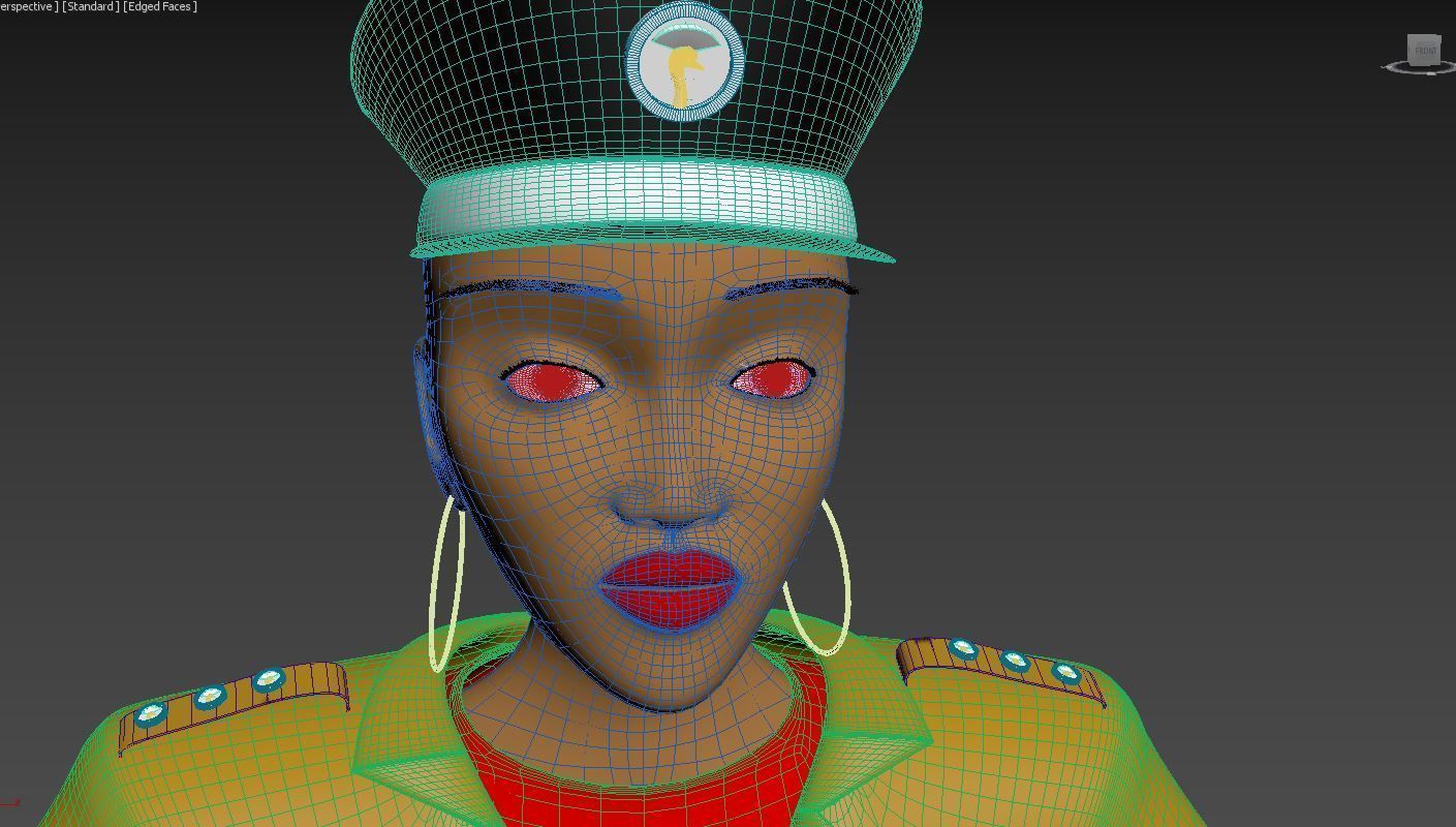 Liz character Model Low-poly 3D model_5