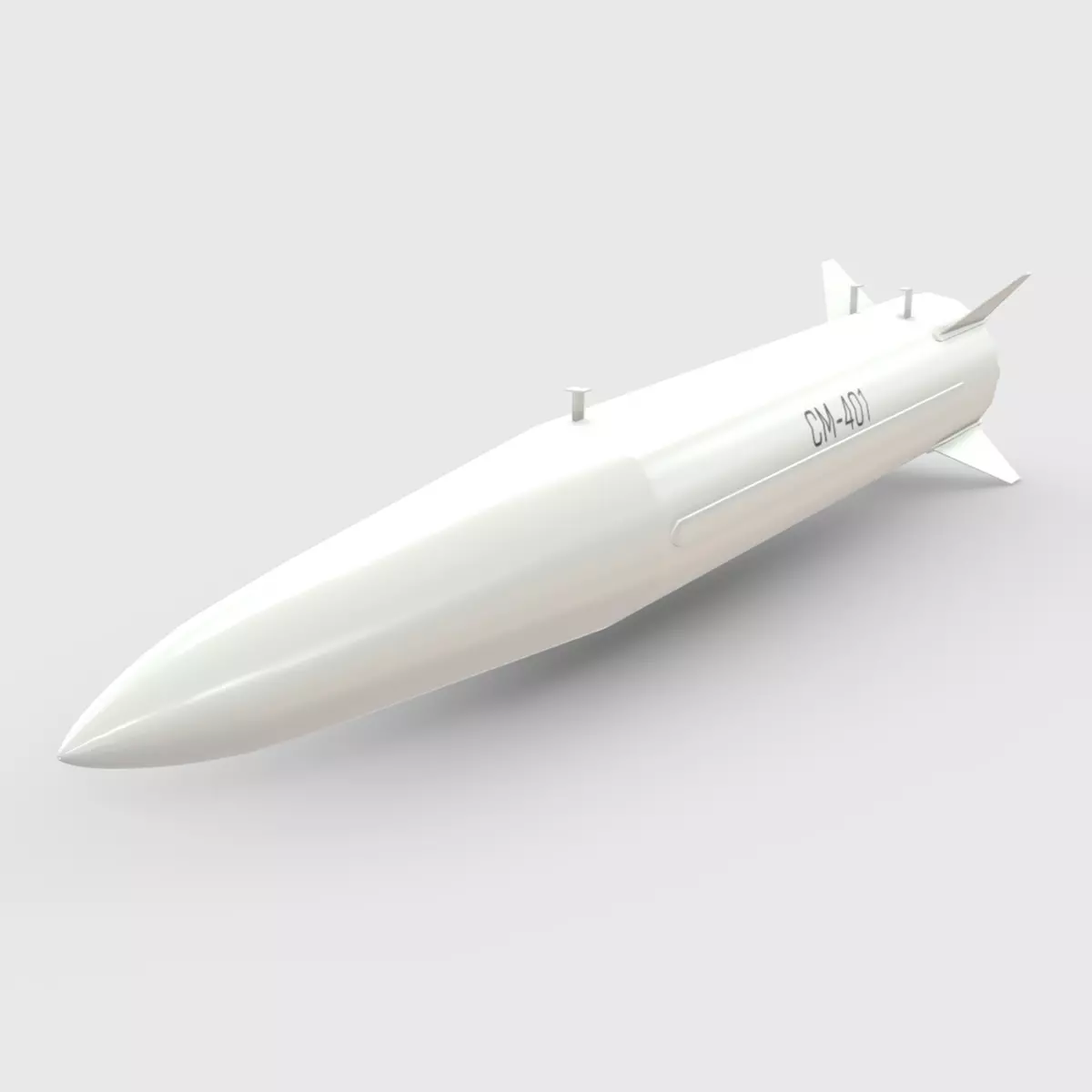 CM-401 Chinese Anti-Ship Ballistic Missile Optimized Low-poly 3D model_0