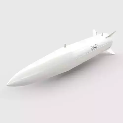 CM-401 Chinese Anti-Ship Ballistic Missile Optimized Low-poly 3D model